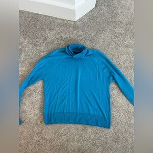 MANGO Blue Turtleneck Sweater